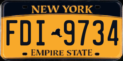 NY license plate FDI9734