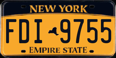 NY license plate FDI9755
