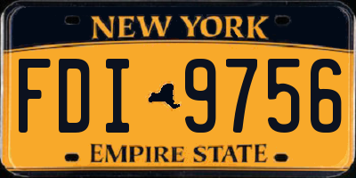 NY license plate FDI9756