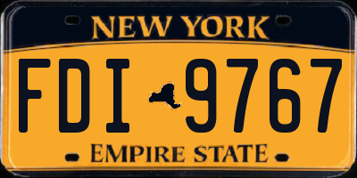 NY license plate FDI9767