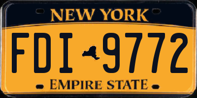 NY license plate FDI9772