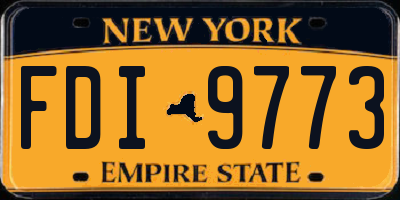 NY license plate FDI9773