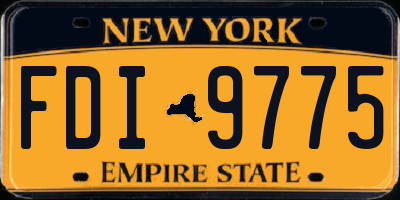 NY license plate FDI9775