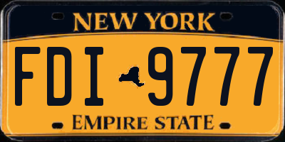 NY license plate FDI9777