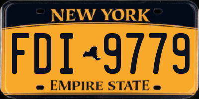 NY license plate FDI9779