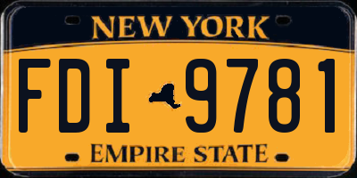 NY license plate FDI9781