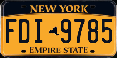 NY license plate FDI9785