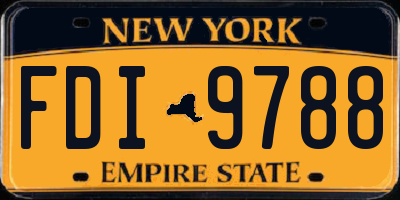 NY license plate FDI9788