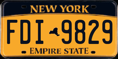 NY license plate FDI9829