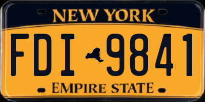 NY license plate FDI9841
