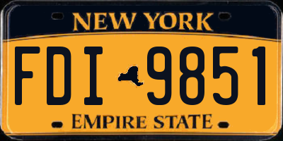 NY license plate FDI9851