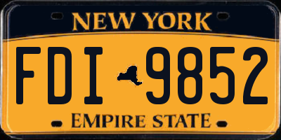 NY license plate FDI9852