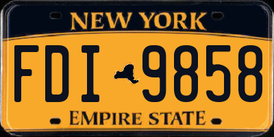 NY license plate FDI9858