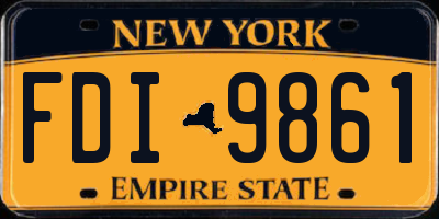 NY license plate FDI9861