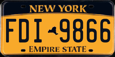 NY license plate FDI9866