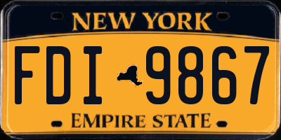 NY license plate FDI9867