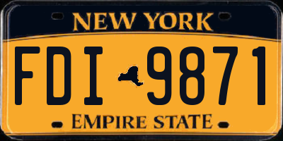 NY license plate FDI9871