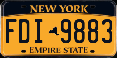 NY license plate FDI9883