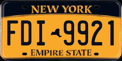 NY license plate FDI9921