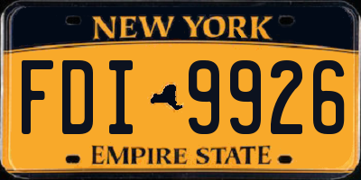 NY license plate FDI9926