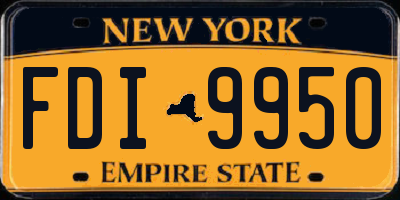 NY license plate FDI9950