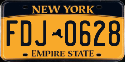 NY license plate FDJ0628