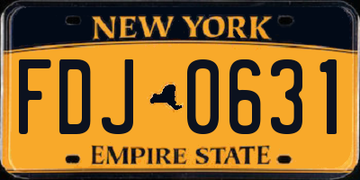 NY license plate FDJ0631