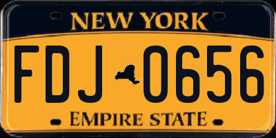 NY license plate FDJ0656