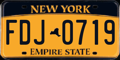 NY license plate FDJ0719