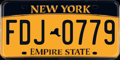 NY license plate FDJ0779