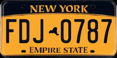 NY license plate FDJ0787