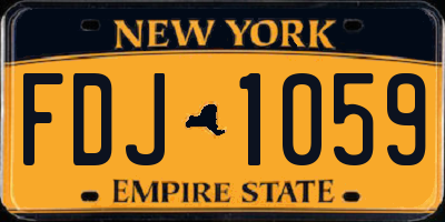 NY license plate FDJ1059