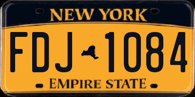 NY license plate FDJ1084