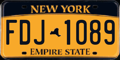 NY license plate FDJ1089