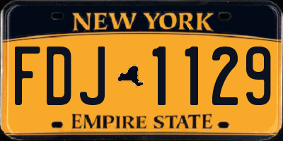 NY license plate FDJ1129