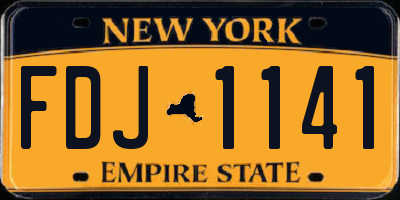 NY license plate FDJ1141