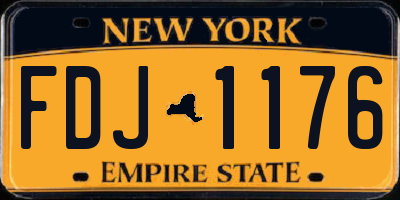 NY license plate FDJ1176