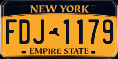 NY license plate FDJ1179