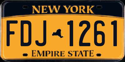 NY license plate FDJ1261
