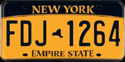 NY license plate FDJ1264