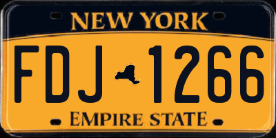 NY license plate FDJ1266