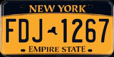 NY license plate FDJ1267