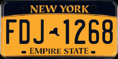 NY license plate FDJ1268