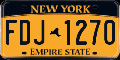 NY license plate FDJ1270