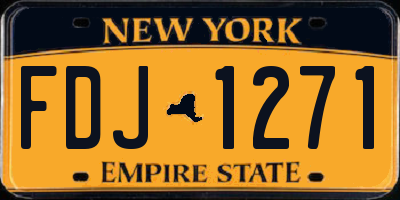 NY license plate FDJ1271