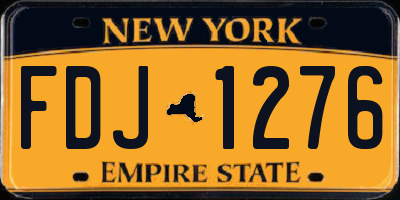 NY license plate FDJ1276
