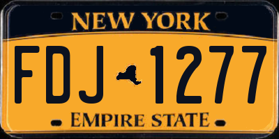 NY license plate FDJ1277