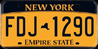 NY license plate FDJ1290