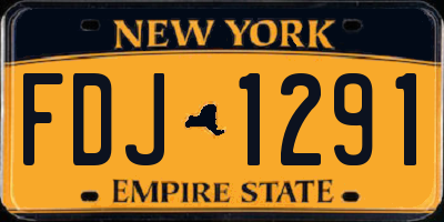 NY license plate FDJ1291