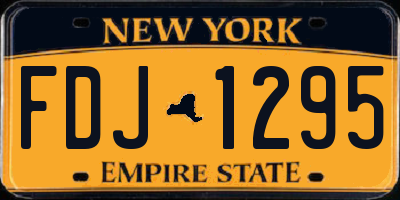 NY license plate FDJ1295